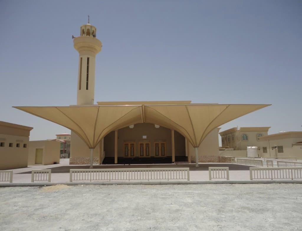Reverse Dom Type Shade 20x10M at Mosque in Naimia Ajman 1